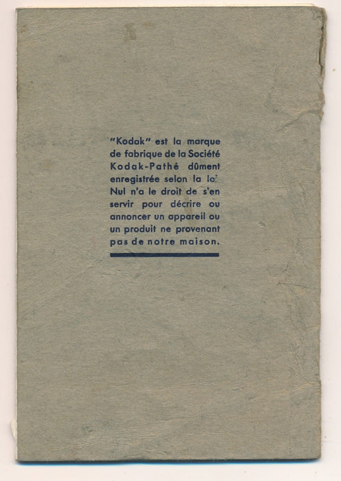 Manuel du Ciné Kodak Huit modèle 20 livret caméra photographie