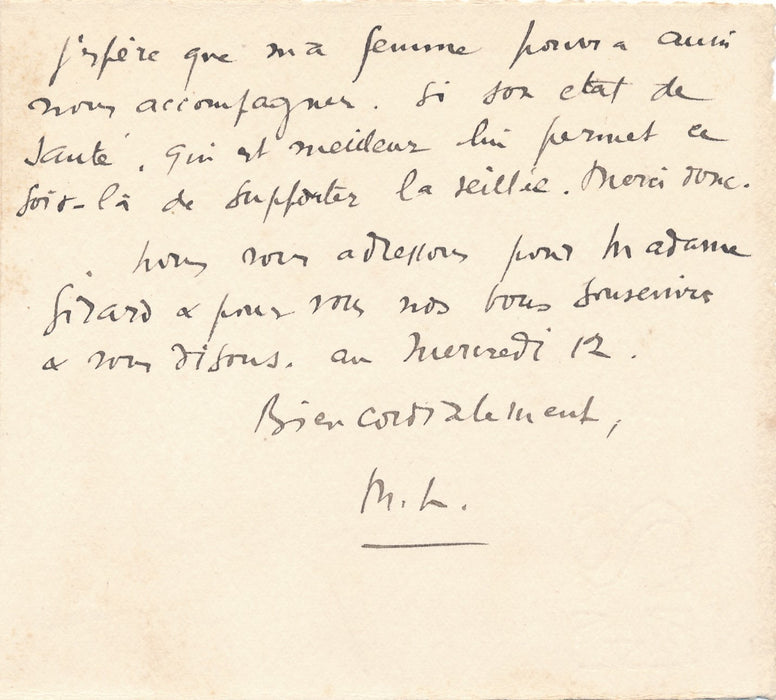 peintre Maurice Lalau 2 lettres 1 carte autographe signée des invitations
