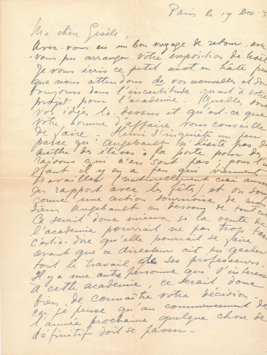 Christine BOUMEESTER Henri GOETZ  lettres autographe signées