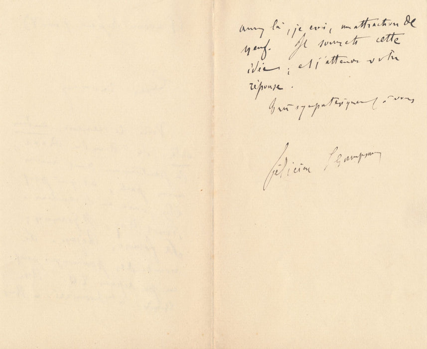 Félicien Champsaur envoie Noces de rêve lettre autographe signée Réjane