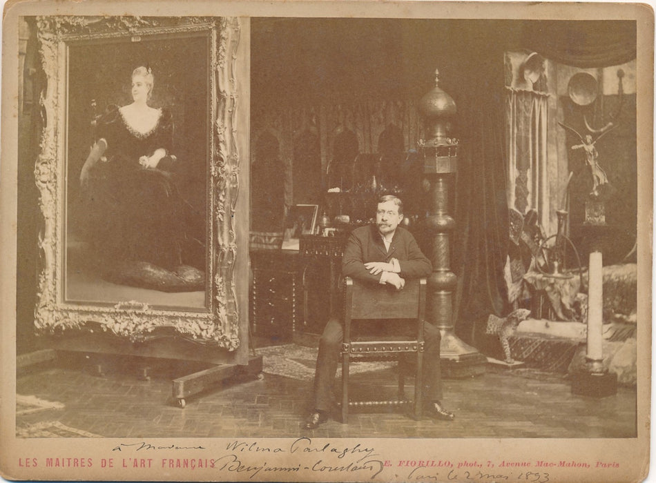 Benjamin-Constant peintre photo photographie albumine signée datée atelier