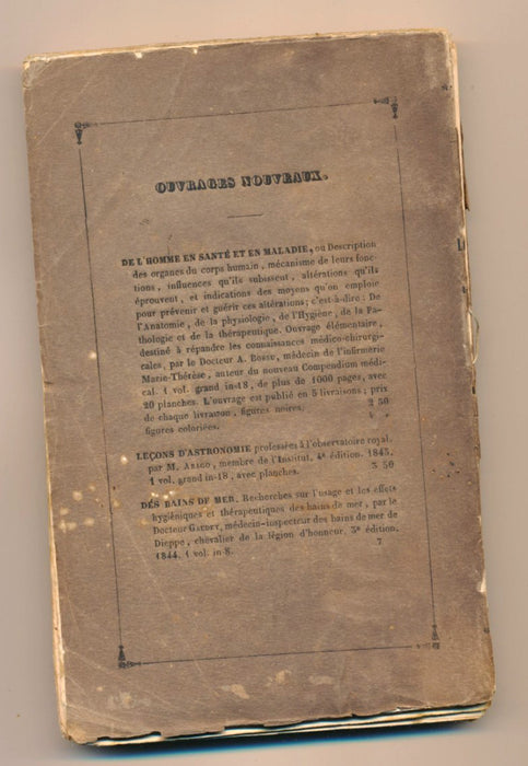 Paul Gresset Le dentiste des familles manuel d’hygiène de la bouche 1845 EO