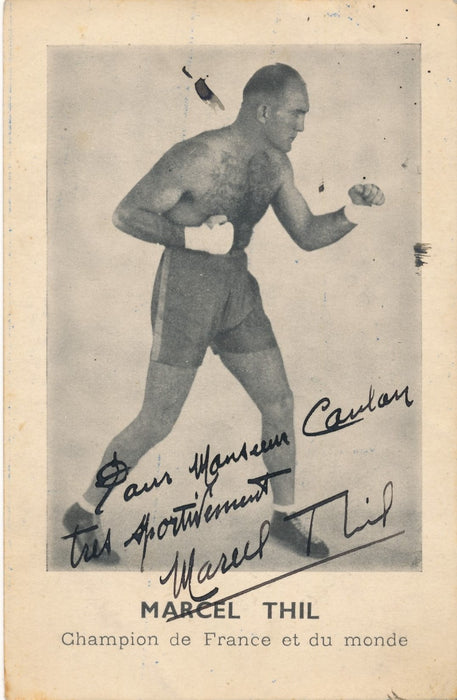 Marcel Thil boxe boxeur photo dédicacée signée autographe
