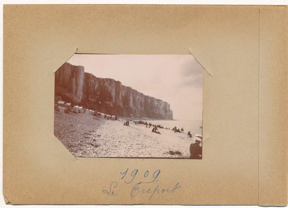 Les falaises du Tréport photo photographie citrate 1909 mer