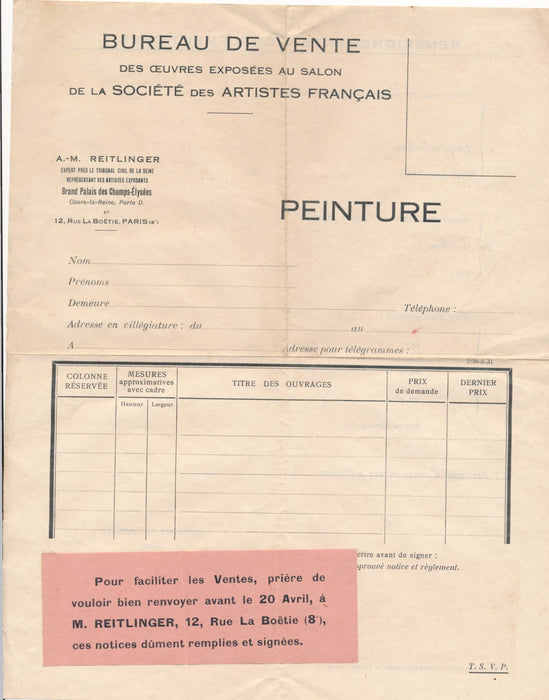 critique Raymond Selig peintre Raoul Guiraud lettre autographe signée Béziers