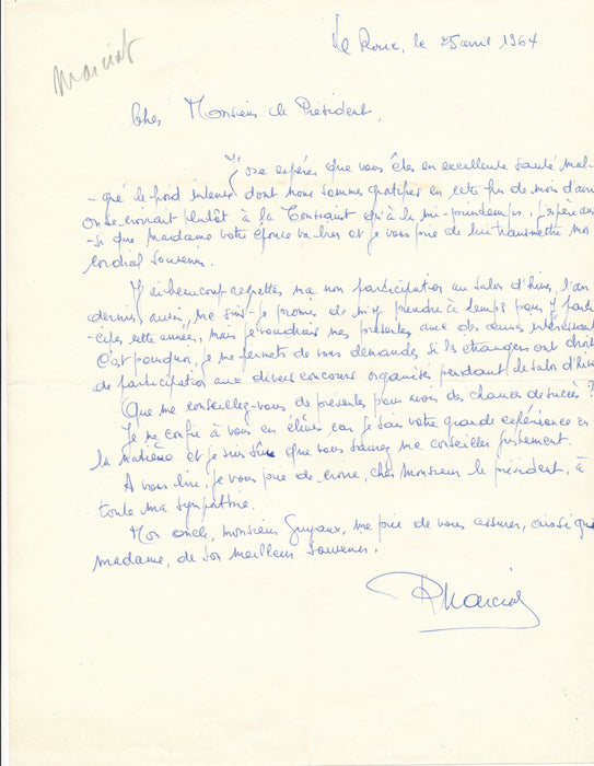 Belge peintre Robert Marciat 7 lettre autographe signée graveur DANIEL-GIRARD