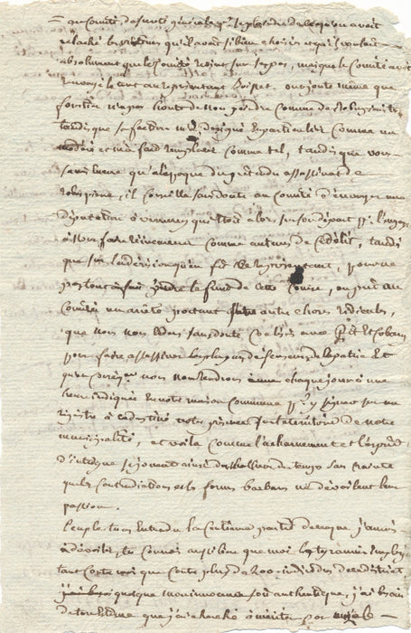 v. 1794 Révolution après Terreur section Panthéon Français manuscrit comité