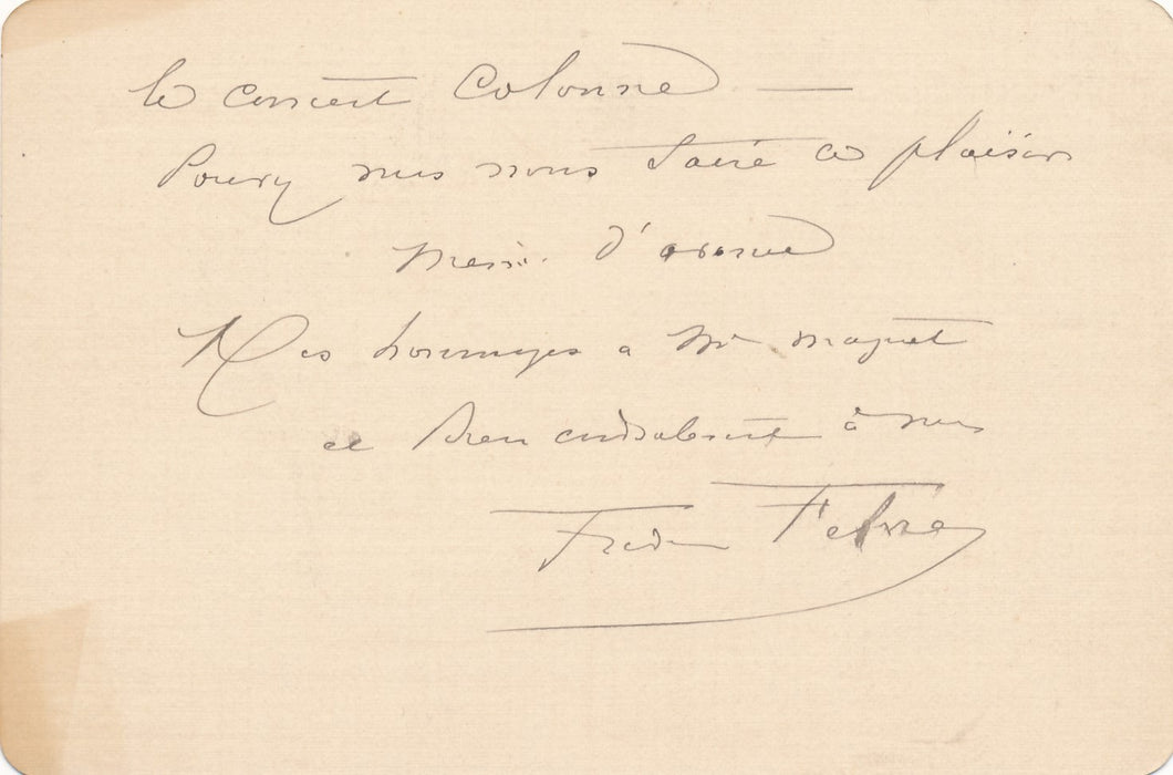 comédien Frédéric FEBVRE lot 7 lettres autographe signé 1 à Delisbes 1 à Sarcey