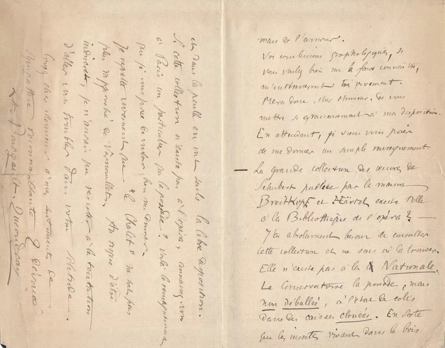L-A BOURGAULT-DUCOUDRAY 4 lettre autographe à Charles MALHERBE Thamara Schubert