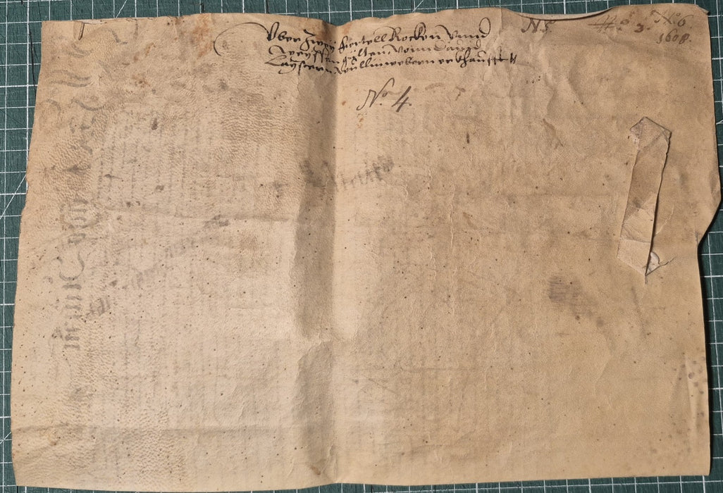 Alsace Charte Strasbourg 1608 Hugo Sturm von... manuscrite