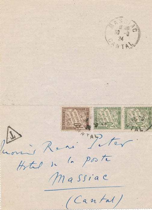 Reynaldo HAHN belle lettre à René PETER 1924 un grand ami