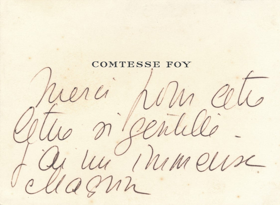 Elvire Popesco comtesse Foy actrice 2 cartes autographes