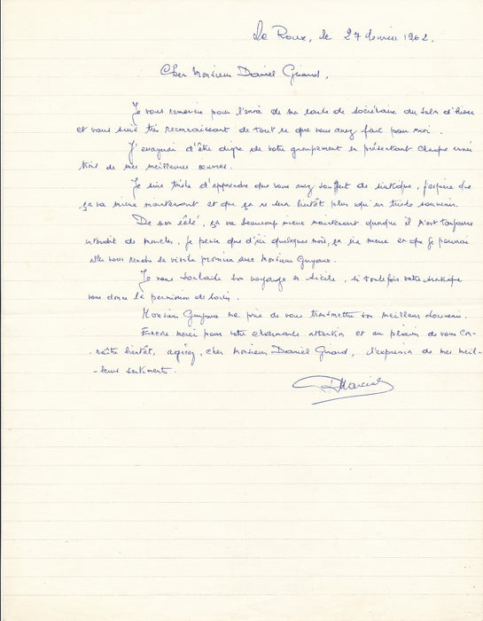 Belge peintre Robert Marciat 7 lettre autographe signée graveur DANIEL-GIRARD