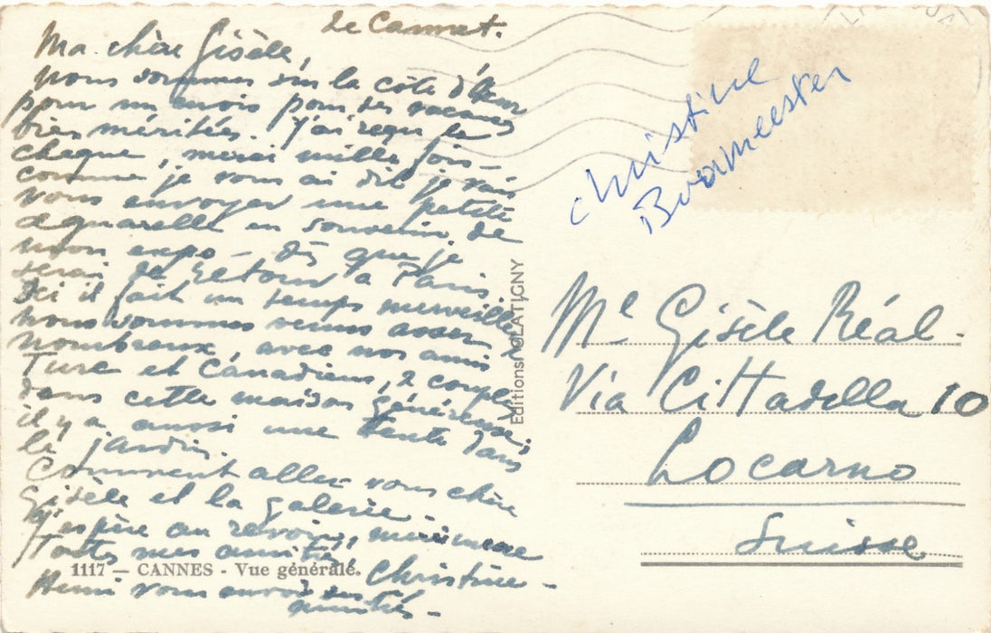 Christine BOUMEESTER Henri GOETZ  lettres autographe signées