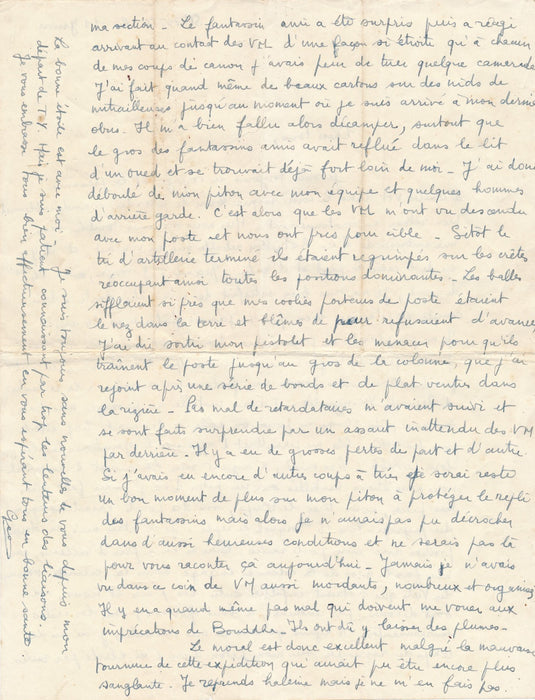 INDOCHINE guerre témoignage officier viet minh 4 lettres autographes signées