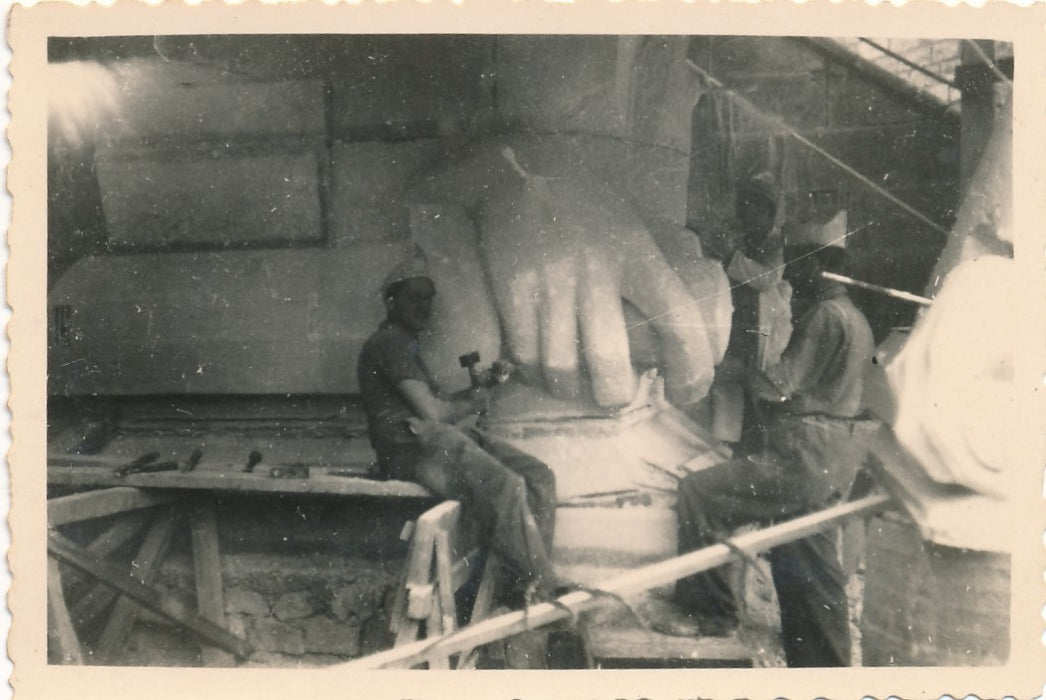 3 photos monument soldats sans uniforme résistance Niort 1949 sculpteur Dulau