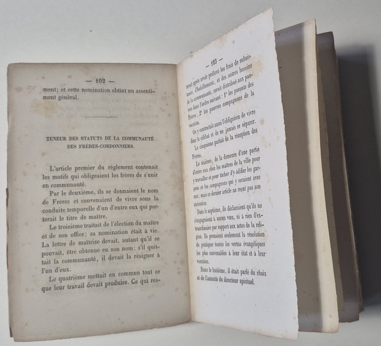 RARE : Histoire de la cordonnerie par M. Sensfelder 1856 cordonnier bottier