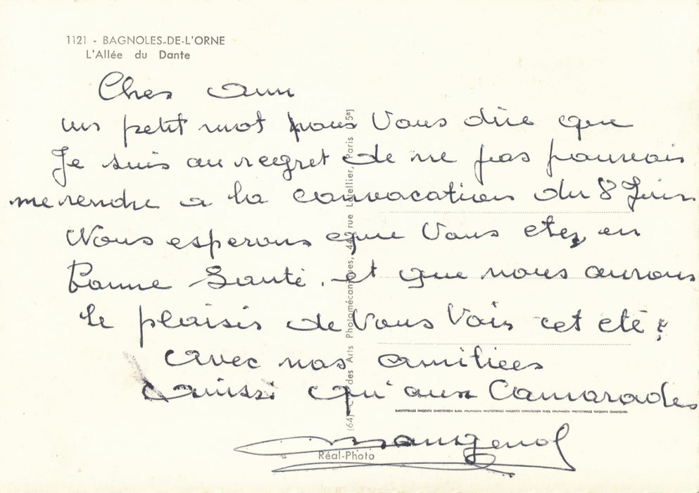 peintre Émile MANGENOT 4 lettre autographe signée au graveur DANIEL-GIRARD