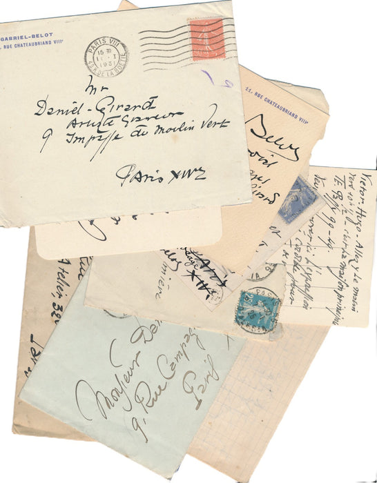 bel ensemble Gabriel Belot 9 lettres autographes signée au graveur Daniel Girard