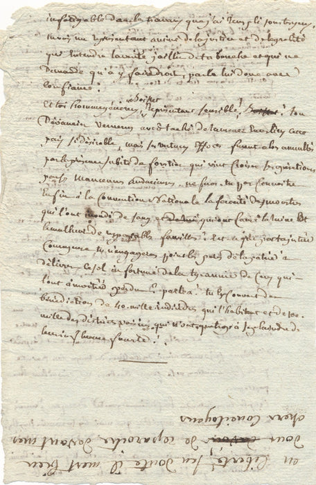 v. 1794 Révolution après Terreur section Panthéon Français manuscrit comité