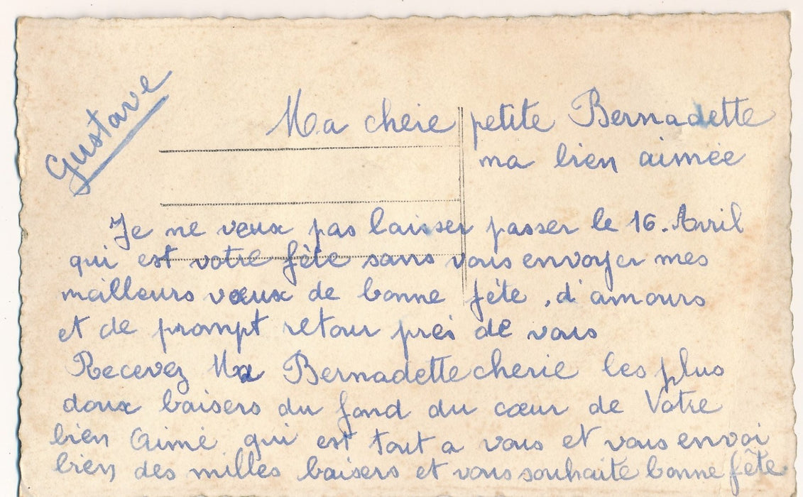 carte de bonne fête avec photo ruban tissu et papier