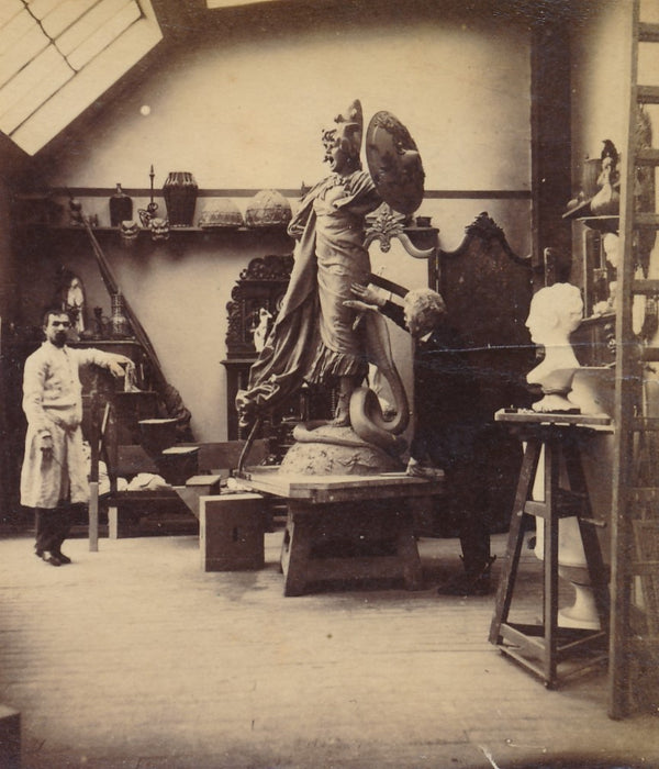 Jean Léon Gérôme 5 photos photographie atelier Bellone sculpture 1891