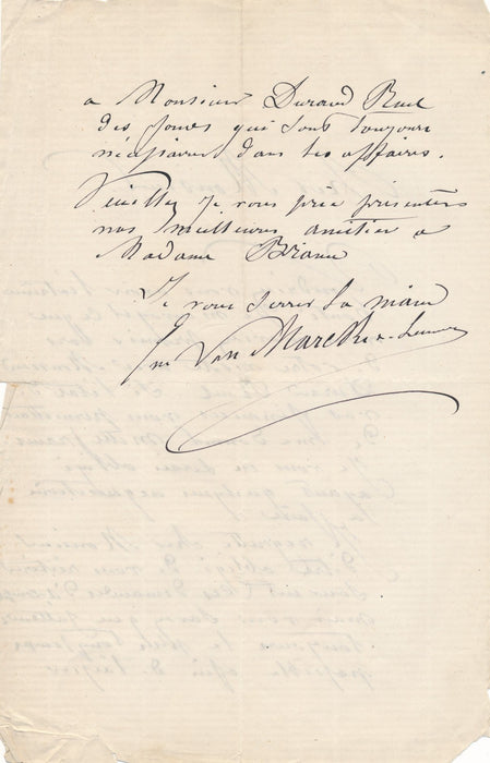 peinre Emile Van Marcke 2 lettres autographes marchand Victor Brame marché art