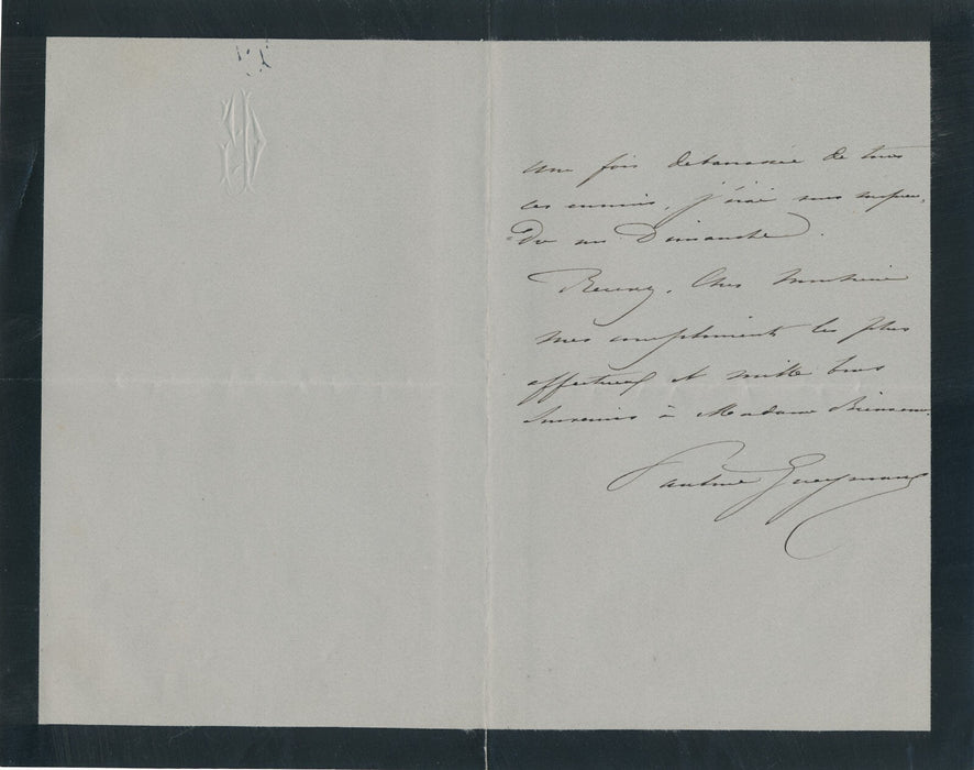 une corvée : Pauline LAUTERS cantatrice opéra lettre autographe signée