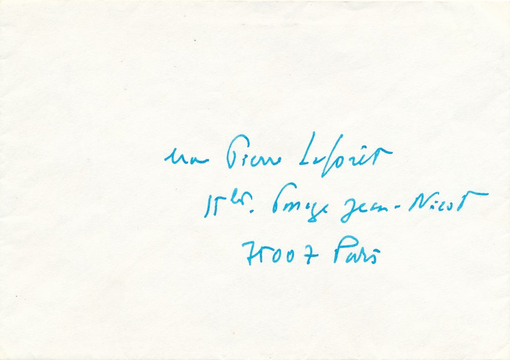 Roger Peyrefitte Les Amitiés particulières La Mort d’une mère lettre autographe