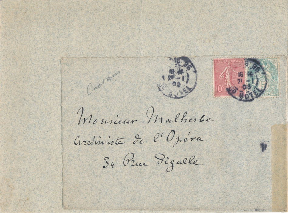 Roffredo Caetani Suite pour orchestre Mascagni lettre autographe signée 1905