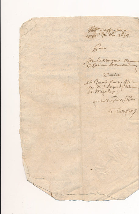 Claude Marquis de Châteaumorand Loire 4 documents époque 1640 1696