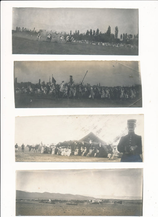 Algérie colonialisme 16 photographies époque panoramique fêtes v. 1900-1905