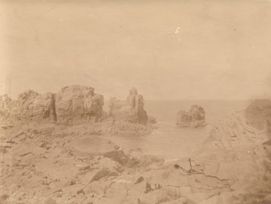 Île de Brehat 5 photos  photographie époque sépia mer vers 1920 Bretagne