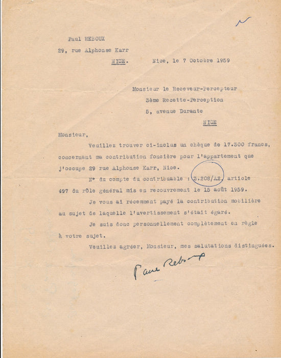 3 lettres Paul Reboux dont 1 belke autographe signées sur Les éd. poèmes d'amour