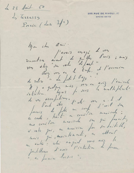 Jean SARMENT 5 lettre autographe et CPAS bel ensemble sur le théâtre