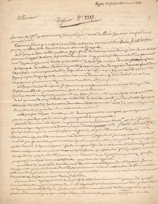 Ain Révolution 1799 Étienne Deydier 2 lettres autographes signées et 1 note