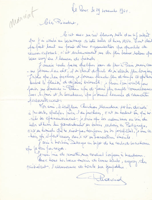 Belge peintre Robert Marciat 7 lettre autographe signée graveur DANIEL-GIRARD