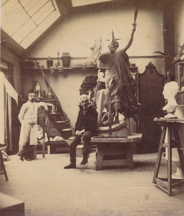 Jean Léon Gérôme 5 photos photographie atelier Bellone sculpture 1891