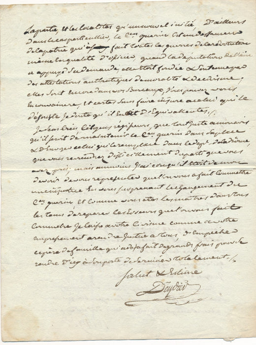 Ain Révolution 1799 Étienne Deydier 2 lettres autographes signées et 1 note