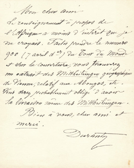 Louis Edmond Duranty 3 lettres autographes signées la sciences artistique
