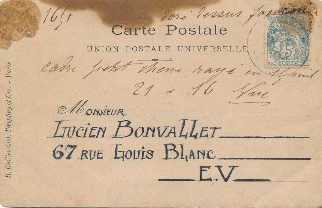 Alphonse Couturier Lucien Bonvallet carte postale argentique signée designer