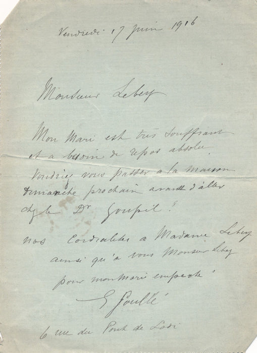 communard Albert Gouillé 3 lettres autographes Alexis Lebey docteur Goupil