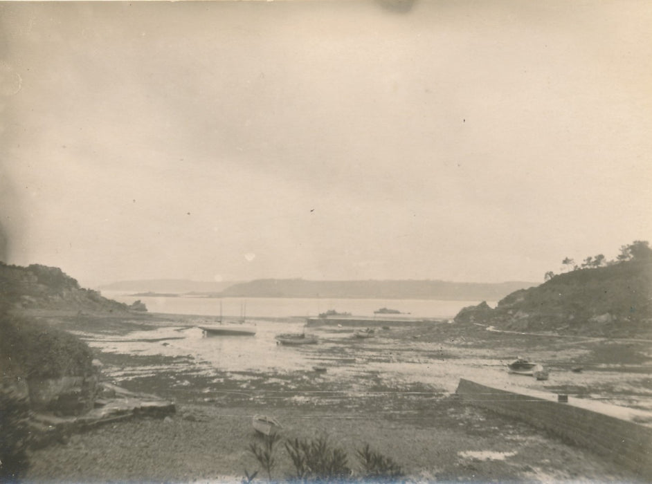 Île de Brehat 5 photos  photographie époque sépia mer vers 1920 Bretagne