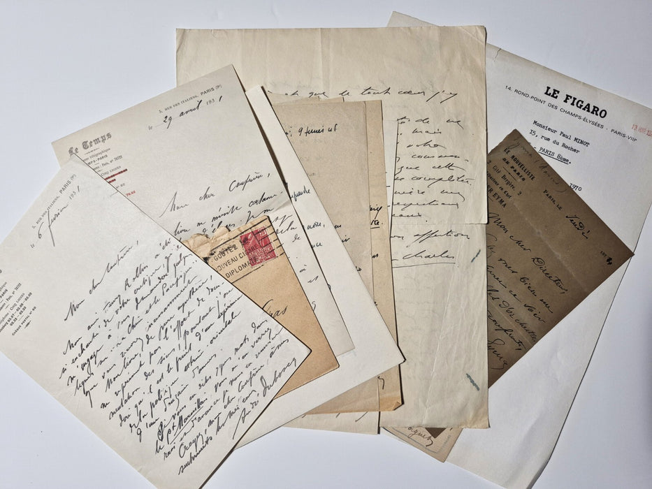 lot journalisme 69 auteurs lettres Barrès Cuvillier Fleury Lazareff Brisson...