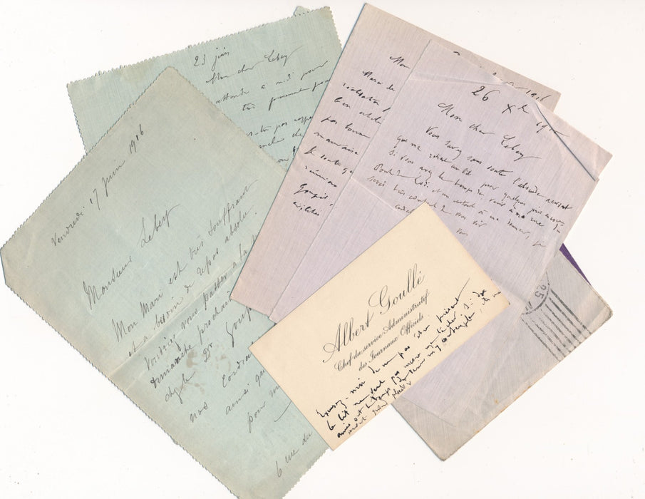 communard Albert Gouillé 3 lettres autographes Alexis Lebey docteur Goupil