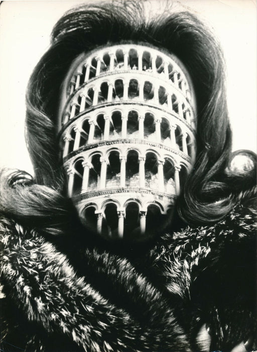 photomontage photographie Tour de Pise tirage vintage