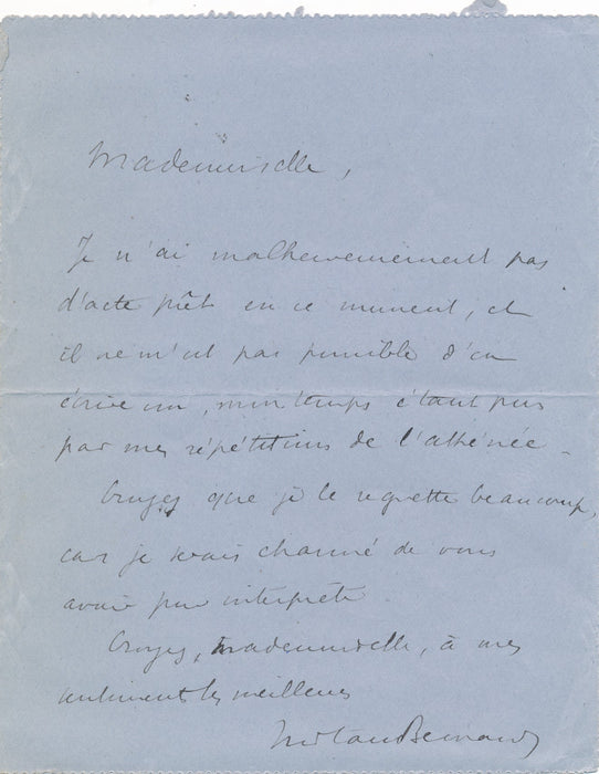 Tristan BERNARD deux documents autographes et une photo