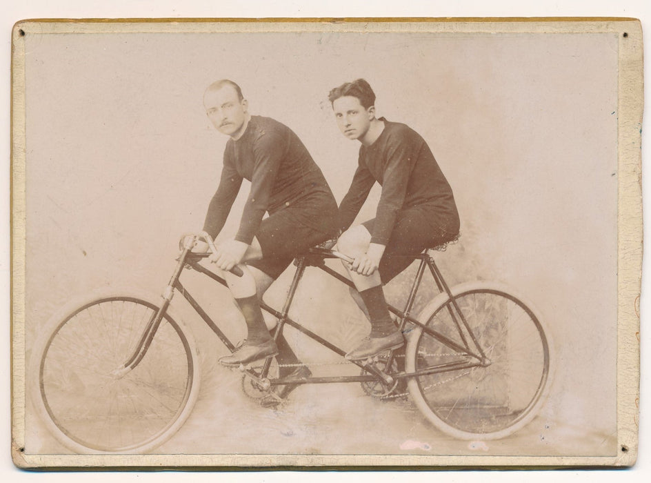 cycle ancien tandem albuminé photo photoraphie bicyclette
