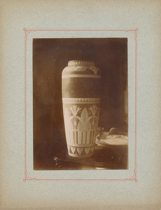 cuisson vase céramique art nouveau tirage papier albuminé carton