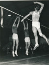 Photo volley match sport tirage argentique époque 1956 championnat du monde